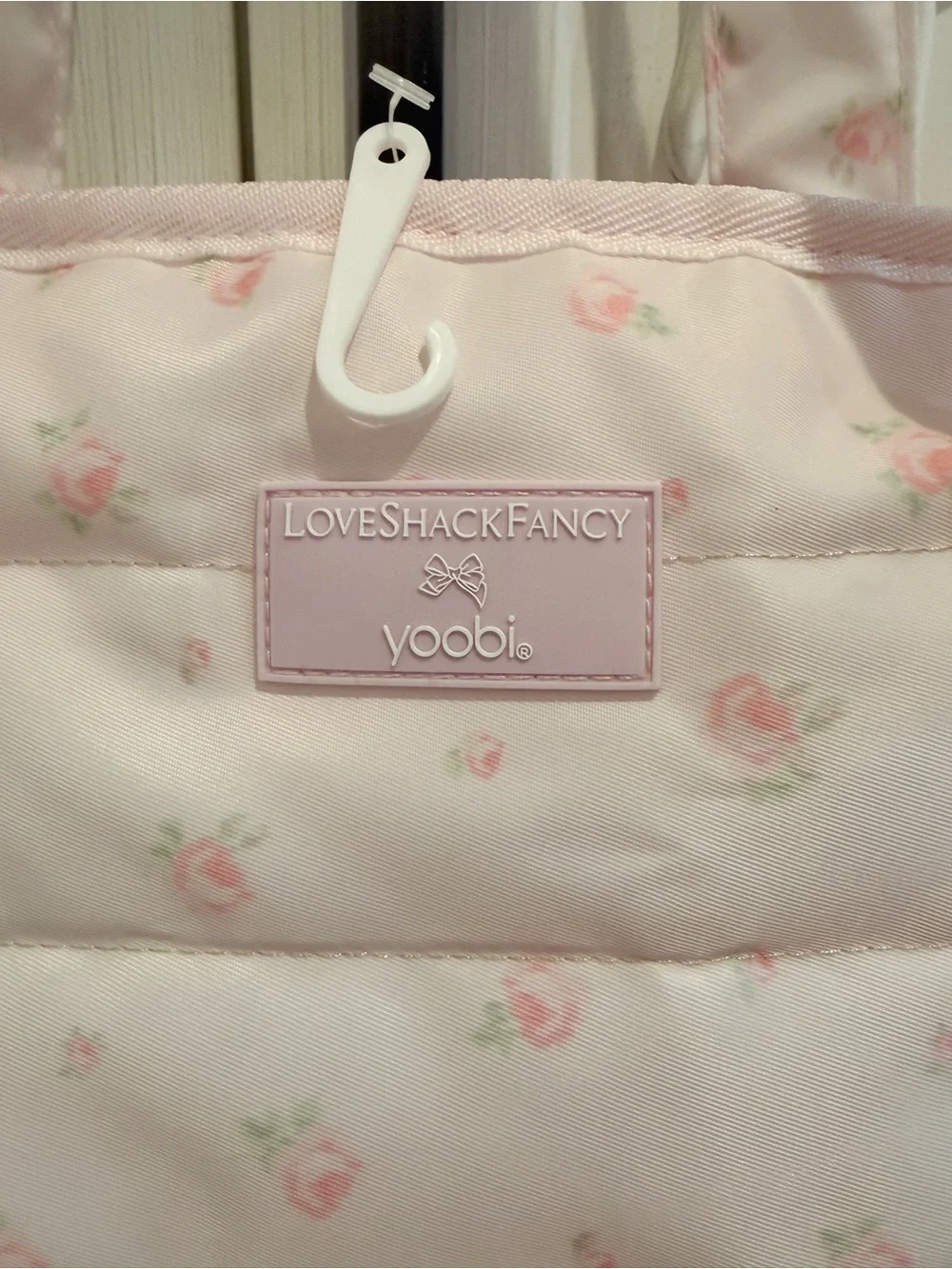 LoveShackFancy Quilted Light Pink Floral Tote